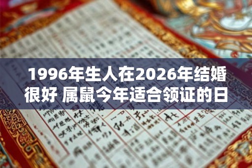 1996年生人在2026年结婚很好 属鼠今年适合领证的日子 1996年生人在2026年结婚很好 属鼠今年适合领证的日子