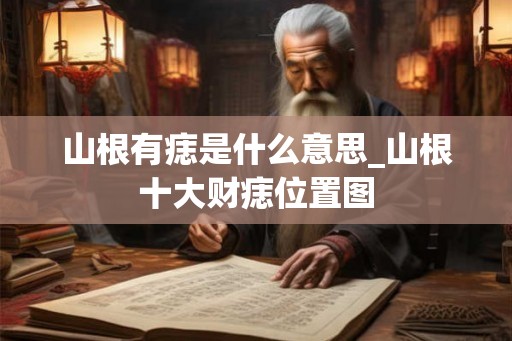山根有痣是什么意思_山根十大财痣位置图
