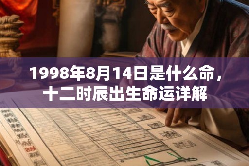 1998年8月14日是什么命，十二时辰出生命运详解