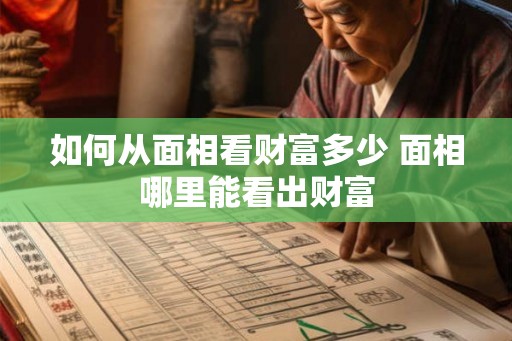 如何从面相看财富多少 面相哪里能看出财富