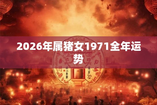 2026年属猪女1971全年运势
