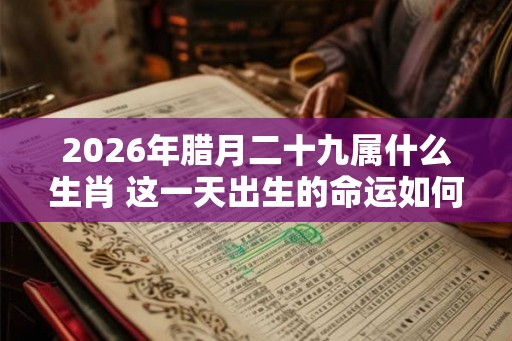 2026年腊月二十九属什么生肖 这一天出生的命运如何