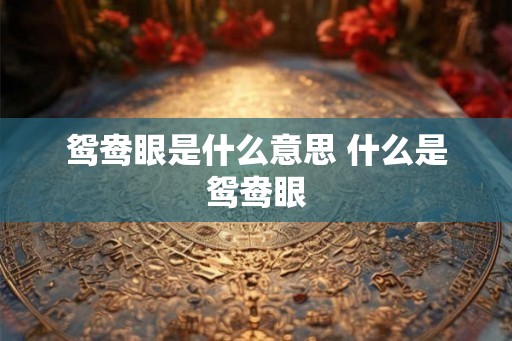鸳鸯眼是什么意思 什么是鸳鸯眼