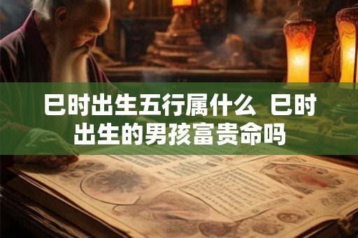 巳时出生五行属什么  巳时出生的男孩富贵命吗