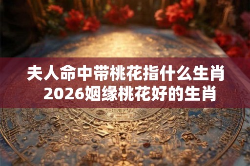 夫人命中带桃花指什么生肖 2026姻缘桃花好的生肖 夫人命中带桃花指什么生肖 2026姻缘桃花好的生肖