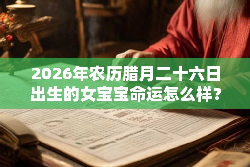 2026年农历腊月二十六日出生的女宝宝命运怎么样？