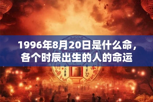1996年8月20日是什么命，各个时辰出生的人的命运