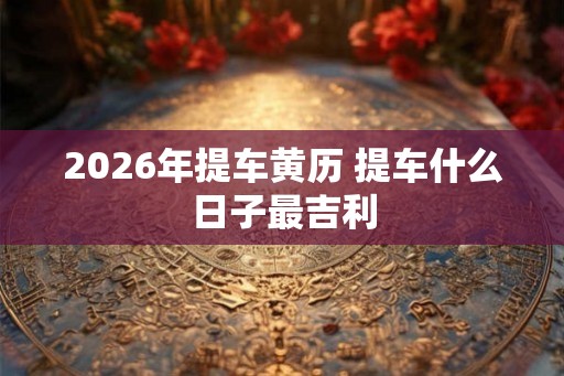2026年提车黄历 提车什么日子最吉利
