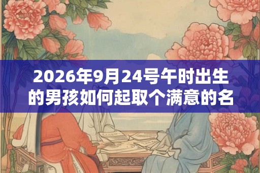 2026年9月24号午时出生的男孩如何起取个满意的名字和五行属性