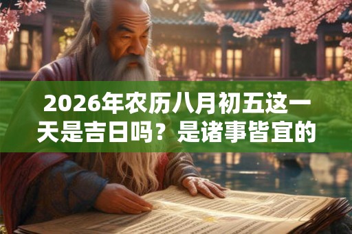 2026年农历八月初五这一天是吉日吗?是诸事皆宜的日子吗 2026年农历八月初五这一天是吉日吗?是诸事皆宜的日子吗
