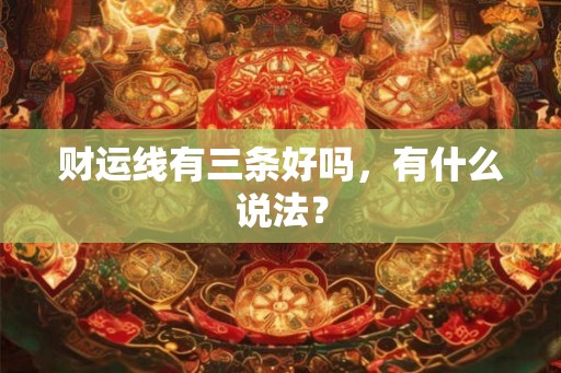 财运线有三条好吗，有什么说法？