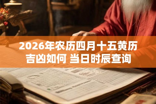 2026年农历四月十五黄历吉凶如何 当日时辰查询