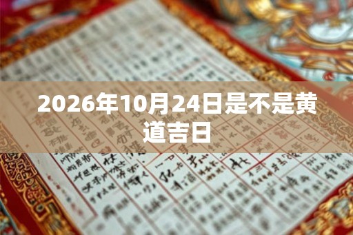 2026年10月24日是不是黄道吉日