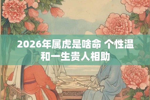 2026年属虎是啥命 个性温和一生贵人相助