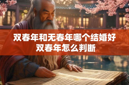 双春年和无春年哪个结婚好 双春年怎么判断