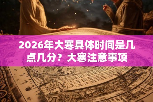 2026年大寒具体时间是几点几分？大寒注意事项
