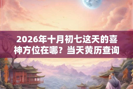 2026年十月初七这天的喜神方位在哪？当天黄历查询