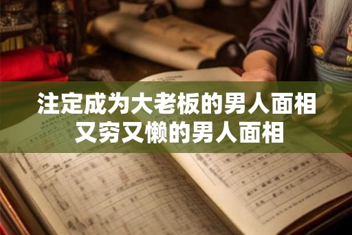 注定成为大老板的男人面相 又穷又懒的男人面相