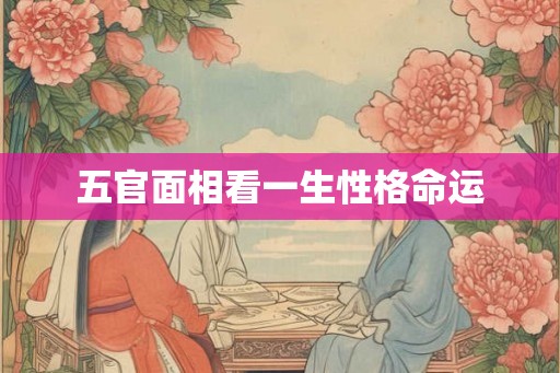五官面相看一生性格命运