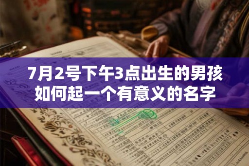 7月2号下午3点出生的男孩如何起一个有意义的名字