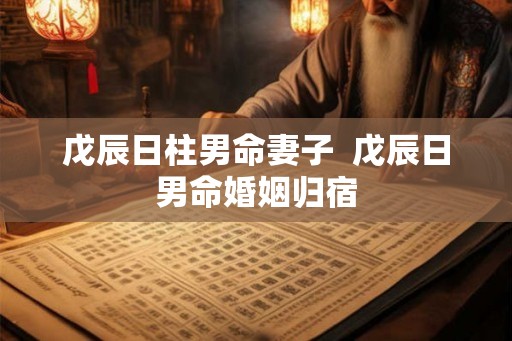 戊辰日柱男命妻子  戊辰日男命婚姻归宿