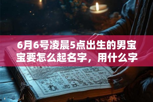 6月6号凌晨5点出生的男宝宝要怎么起名字，用什么字好