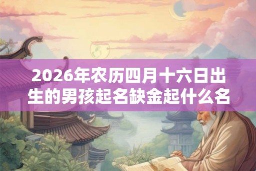 2026年农历四月十六日出生的男孩起名缺金起什么名字？