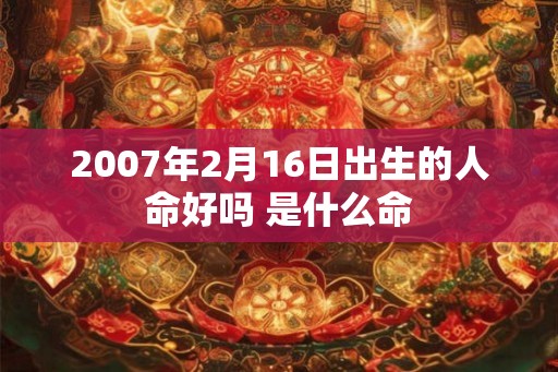2007年2月16日出生的人命好吗 是什么命 2007年2月16日出生的人命好吗 是什么命