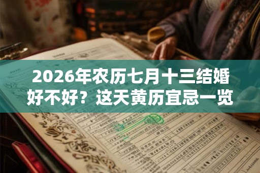 2026年农历七月十三结婚好不好？这天黄历宜忌一览表