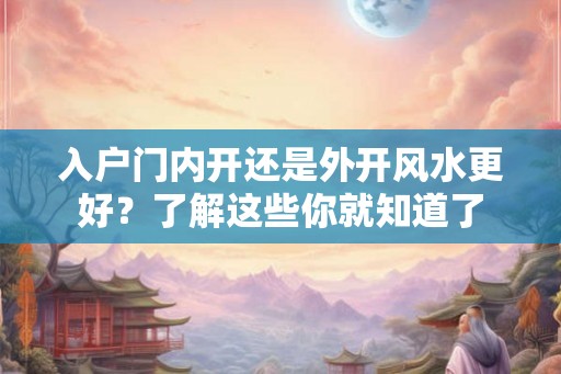 入户门内开还是外开风水更好？了解这些你就知道了