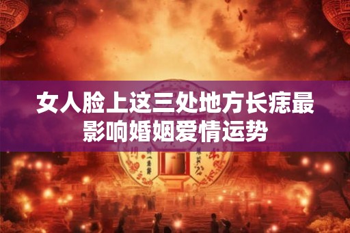 女人脸上这三处地方长痣最影响婚姻爱情运势