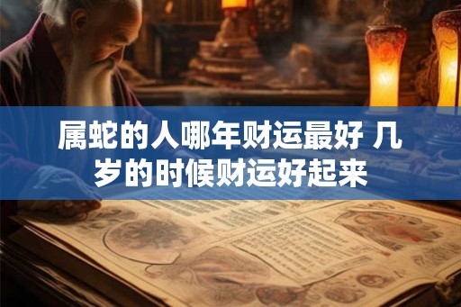 属蛇的人哪年财运最好 几岁的时候财运好起来