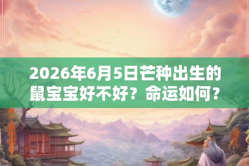 2026年6月5日芒种出生的鼠宝宝好不好？命运如何？