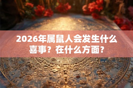 2026年属鼠人会发生什么喜事？在什么方面？