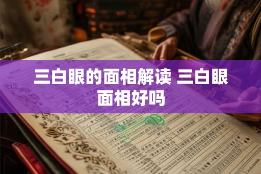 三白眼的面相解读 三白眼面相好吗