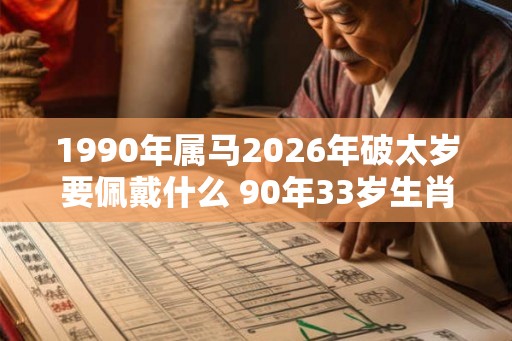 1990年属马2026年破太岁要佩戴什么 90年33岁生肖马犯太岁怎么化解