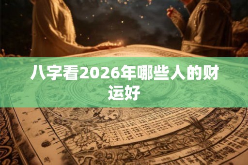 八字看2026年哪些人的财运好