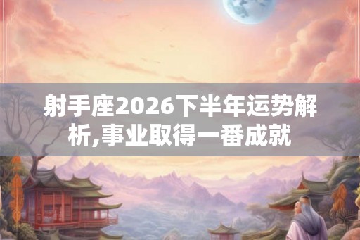 射手座2026下半年运势解析,事业取得一番成就