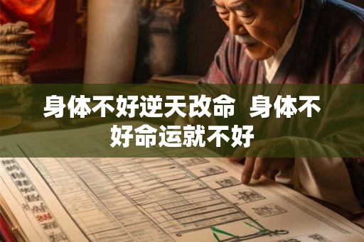 身体不好逆天改命  身体不好命运就不好