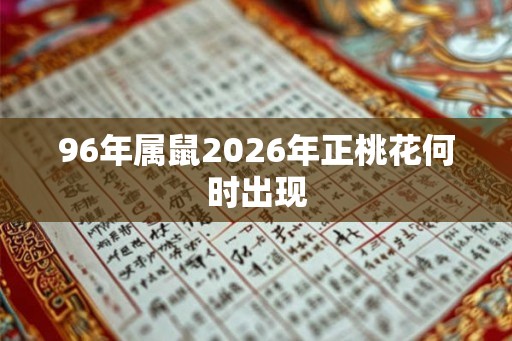 96年属鼠2026年正桃花何时出现