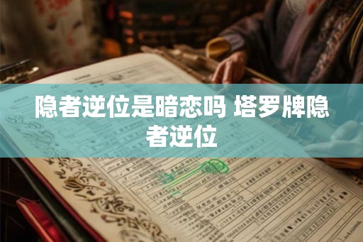 隐者逆位是暗恋吗 塔罗牌隐者逆位