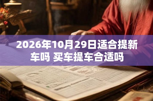 2026年10月29日适合提新车吗 买车提车合适吗