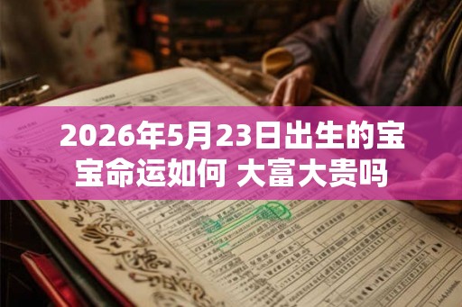 2026年5月23日出生的宝宝命运如何 大富大贵吗