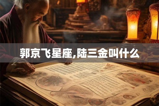 郭京飞星座,陆三金叫什么
