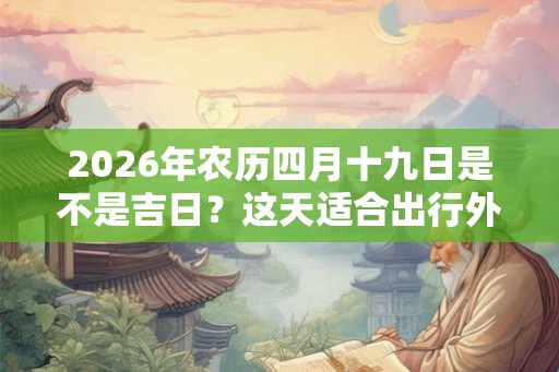 2026年农历四月十九日是不是吉日?这天适合出行外出吗? 2026年农历四月十九日是不是吉日?这天适合出行外出吗?