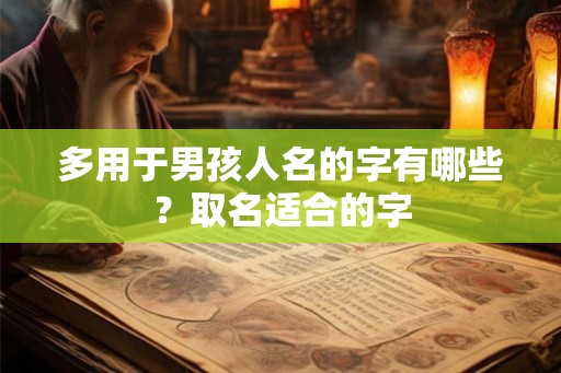 多用于男孩人名的字有哪些？取名适合的字