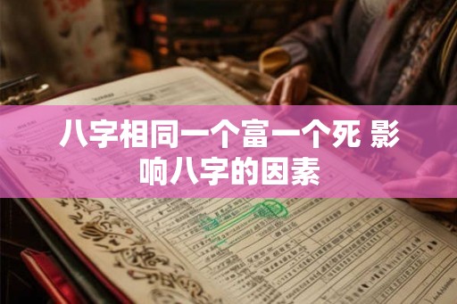 八字相同一个富一个死 影响八字的因素