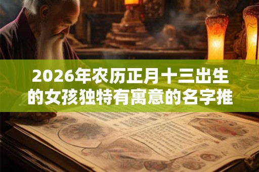 2026年农历正月十三出生的女孩独特有寓意的名字推荐