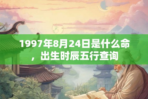 1997年8月24日是什么命，出生时辰五行查询