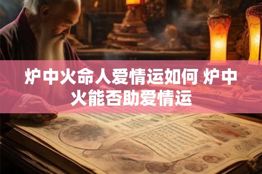 炉中火命人爱情运如何 炉中火能否助爱情运